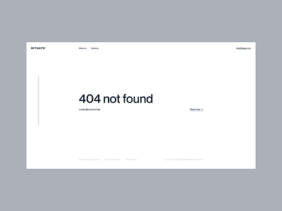 Bitgate - 404 404 digital design minimal software ui ux web design webdesign website