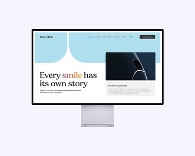 Rideo Clinic - Homepage Hero Concept branding clinic web design minimal ui uiux ux web web design web minimal