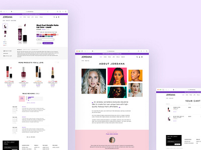 Beauty & Cosmetics Website app beauty branding cosmetics design listing makeup purple selfcare ui ux website