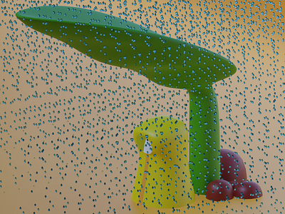 Shelter in the Rain 3D 3d 3dart 3ddesign blender branding character childern rain tone