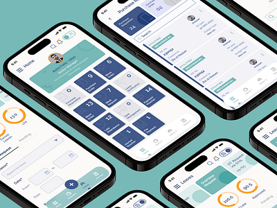 Mobile app SaaS ux/ui design of existing desktop ERP & HR portal erp mobile app saas ui design ux case study uxui design