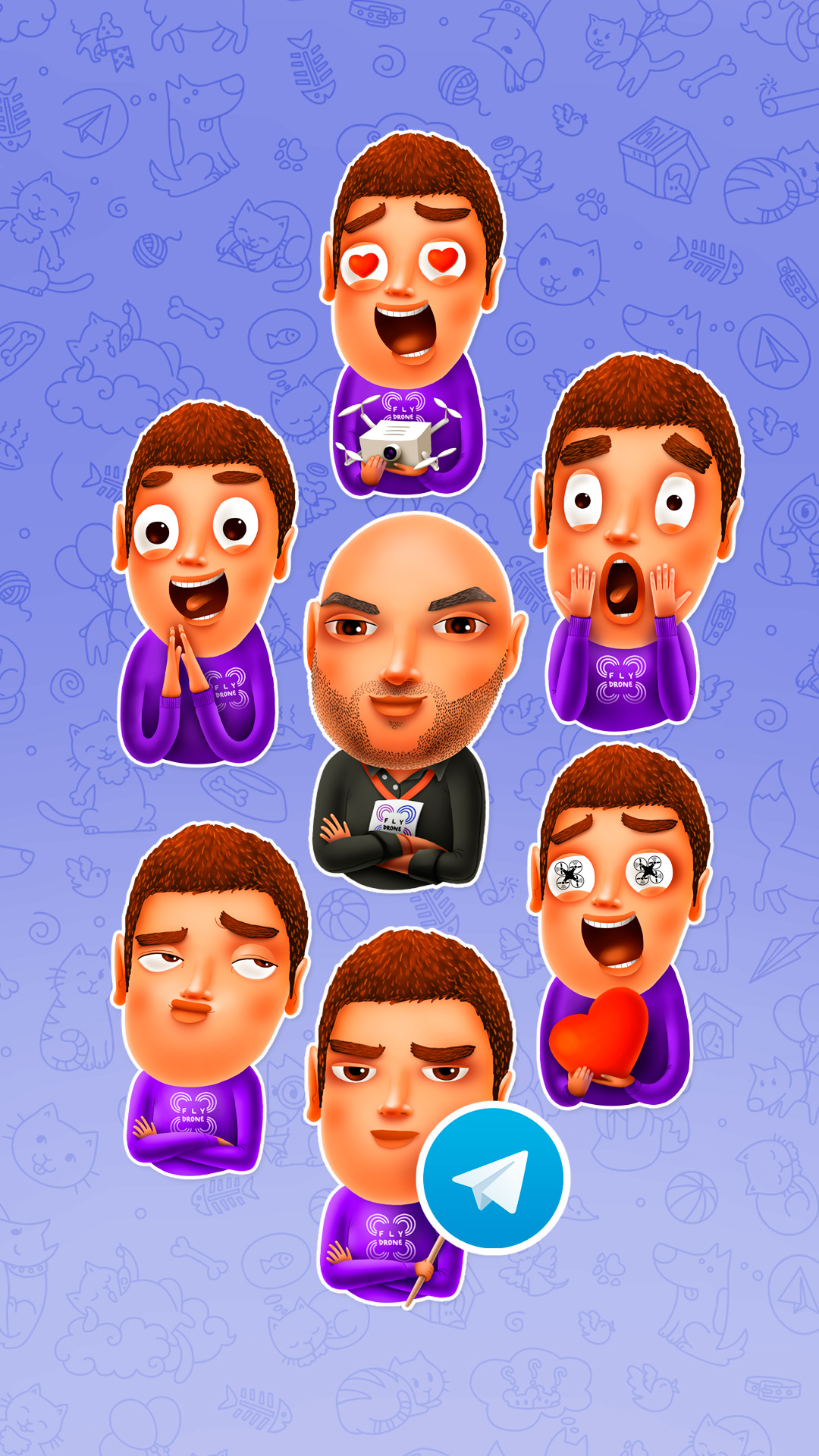 Telegram Stickerpack cartoon character emoji illustration sticker stickerpack stickers telegram