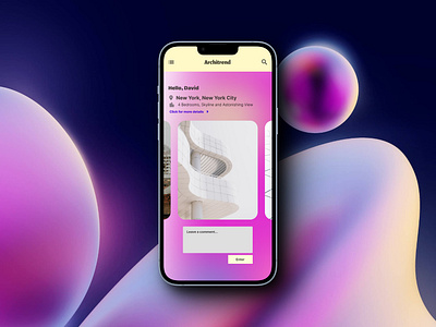 Architrend is a new architecture-inspired app design branding graphic design mockup ui