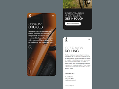 St Joris Cycles - Mobile bicycles cycling design minimal mobile design responsive ui ux web design webdesign