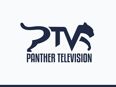 Logo Design for Panther Television branding commission design feline freelance work graphic design logo logo design logo design branding panther typographic vector