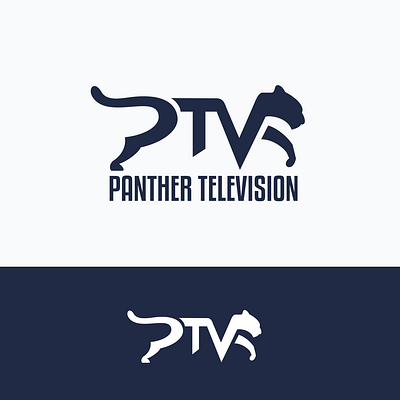 Logo Design for Panther Television branding commission design feline freelance work graphic design logo logo design logo design branding panther typographic vector