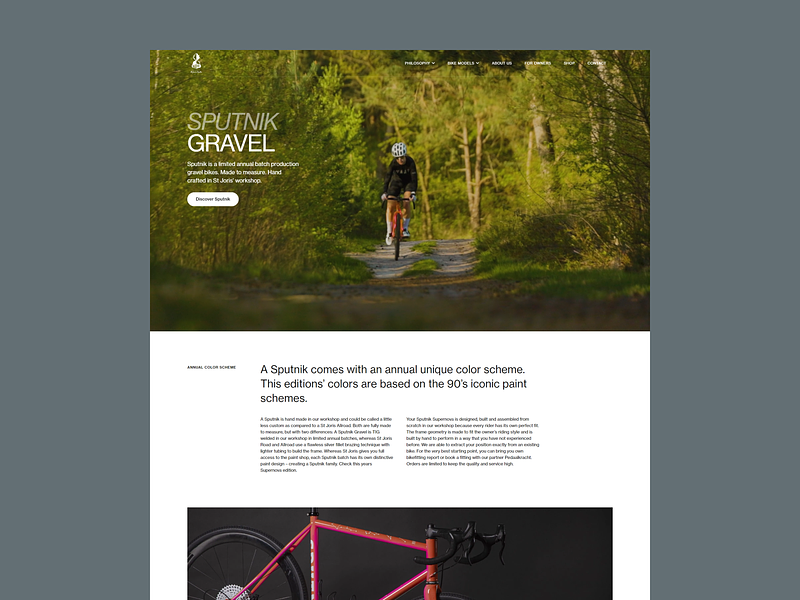 St Joris Cycles - Bike Model bicycle bikes cycling design minimal ui ux web web design webdesign website
