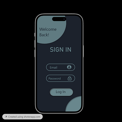 Sign In Page #dailyui #Challenge002 app design mobile app ui