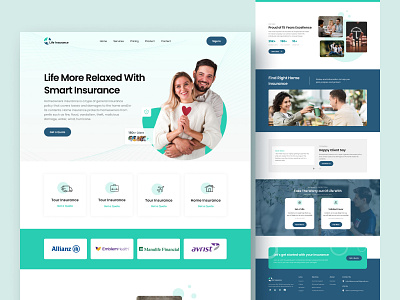 Insurance Landing Page📋 car insurance education insurance health insurance insurance company insurance landing page insurance landing page📋 life ui ux website design woocommerce