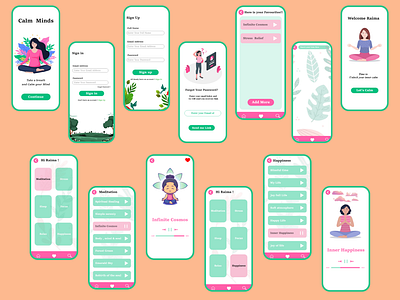 Meditation App UI/UX Design 3d adobe creaive suite adobe design adobe illustrator adobe xd adobexd design animation figma graphic design graphic designer illustration illustrator login page logo meditaion app meditation app uiux design motion graphics ui uiux design ux