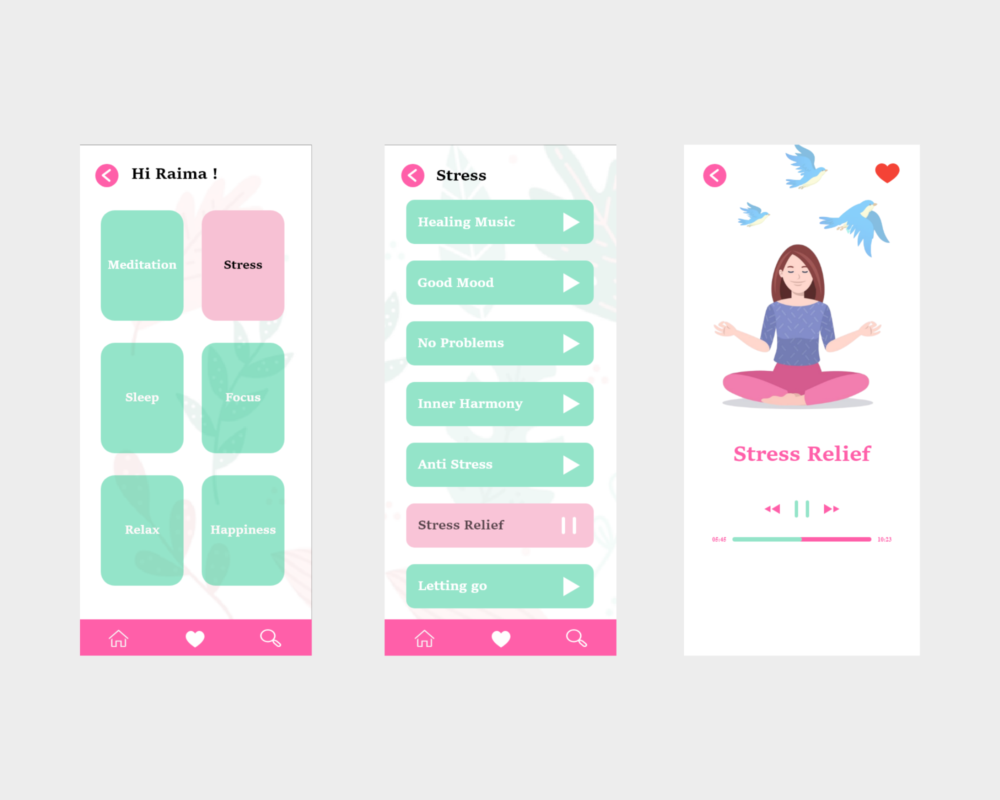 Meditation App UI/UX Design by maya sachaniya on Dribbble