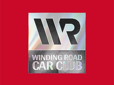 Winding Road Car Club brand branding car cars club dealership design exciting graphic design high end illustration logo mark project red sport car sticker style guide ui vector