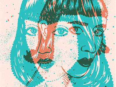 Illustration [print desing - wip] brassai female girl graphic design portrait print vector