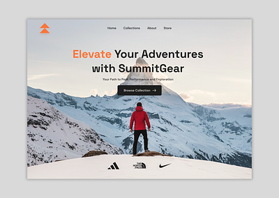 SummitGear - Hiking Brand Website conce app app design hiking image logo ui ux web web design