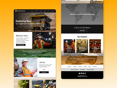 Multinational Mining Company Web Design graphic design ui ui design web design