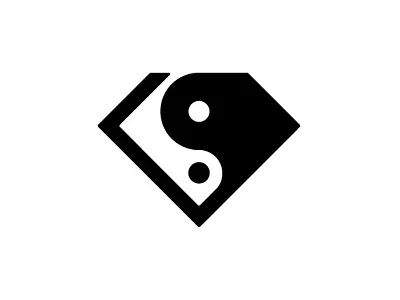 Yin yang Diamond Logo branding company brand logo company branding design graphic design logo modern vector