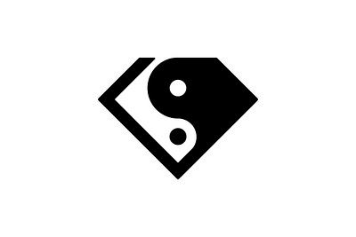 Yin yang Diamond Logo branding company brand logo company branding design graphic design logo modern vector
