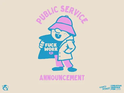 Work mascot character design graphics illustration no work t shirt design vector vector design