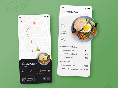 Online Food Delivery, Add to Cart add to cart delivery service food and drink food app food delivery food delivery app food delivery service food order food service food tracking mobile app mobile app design mobile design on the way online food delivery online order order food online ordering tracking ui design