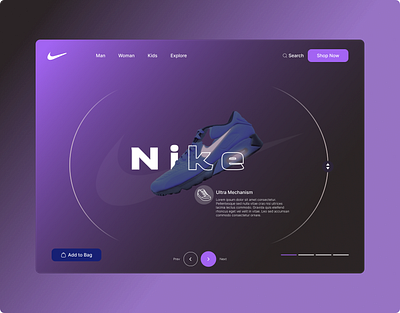 Nike graphic design ui