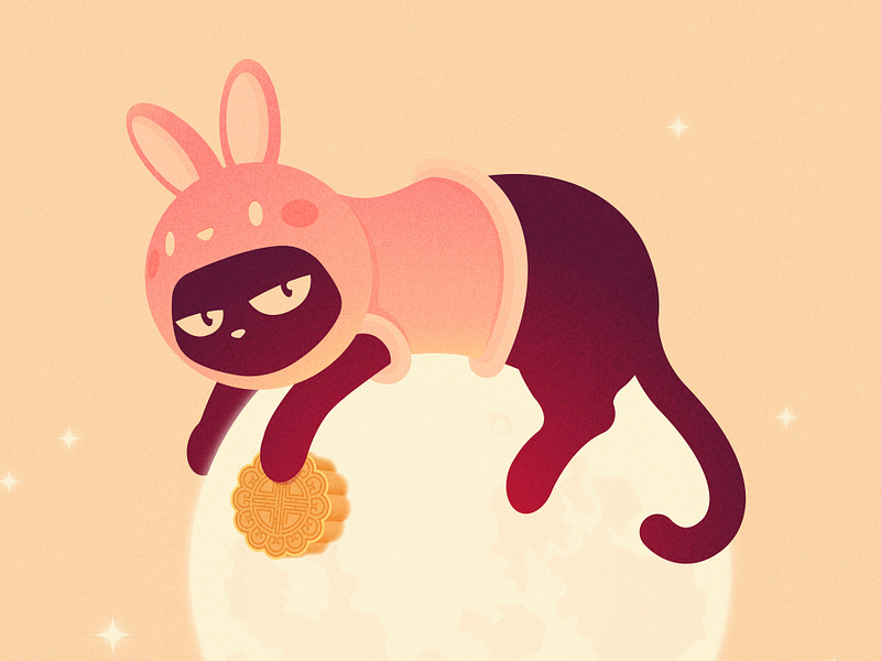 Happy Mid-Autumn Festival 2023 animals asian asian art black cat cat color colour costume cute illustration kawaii mid autumn mid autumn festival moon moon cake moon rabbit moon viewing vector 中秋 中秋節