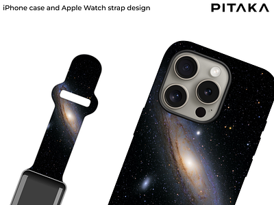 PITAKA iPhone case and Apple Watch strap design | Space apple apple watch branding contest design graphic design illustration iphone logo pitaka playoff space typography vector