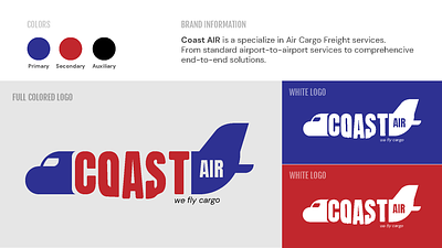 Coast AIR Cargo Logo branding graphic design logo ui