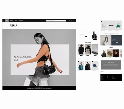 Online fashion store website and landing page. ecommerce fashion figma landing page online store ui web design website