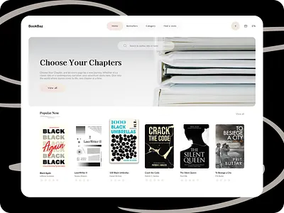 Book Bazaar platform branding graphic design ui ux