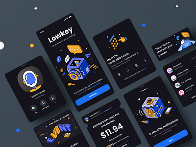 Lowkey Chat app branding concept design digital illustration digitalart illustration logo ui web