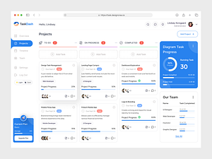 Task Management Dashboard by Virgiawan Listanto for Designcrea Studio ...