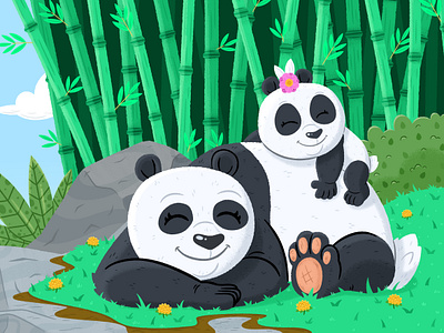 Panda nap time baby character childrens cute illustration kids lit mum panda picture book sleep