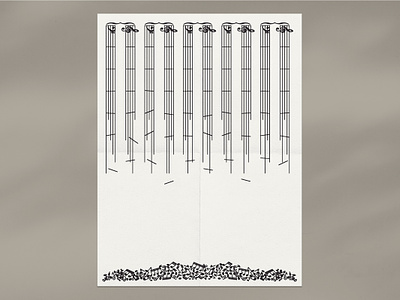 The Sound of Starting Over minimal poster minimalism music music notes music staff musical notation poster screenprint sound