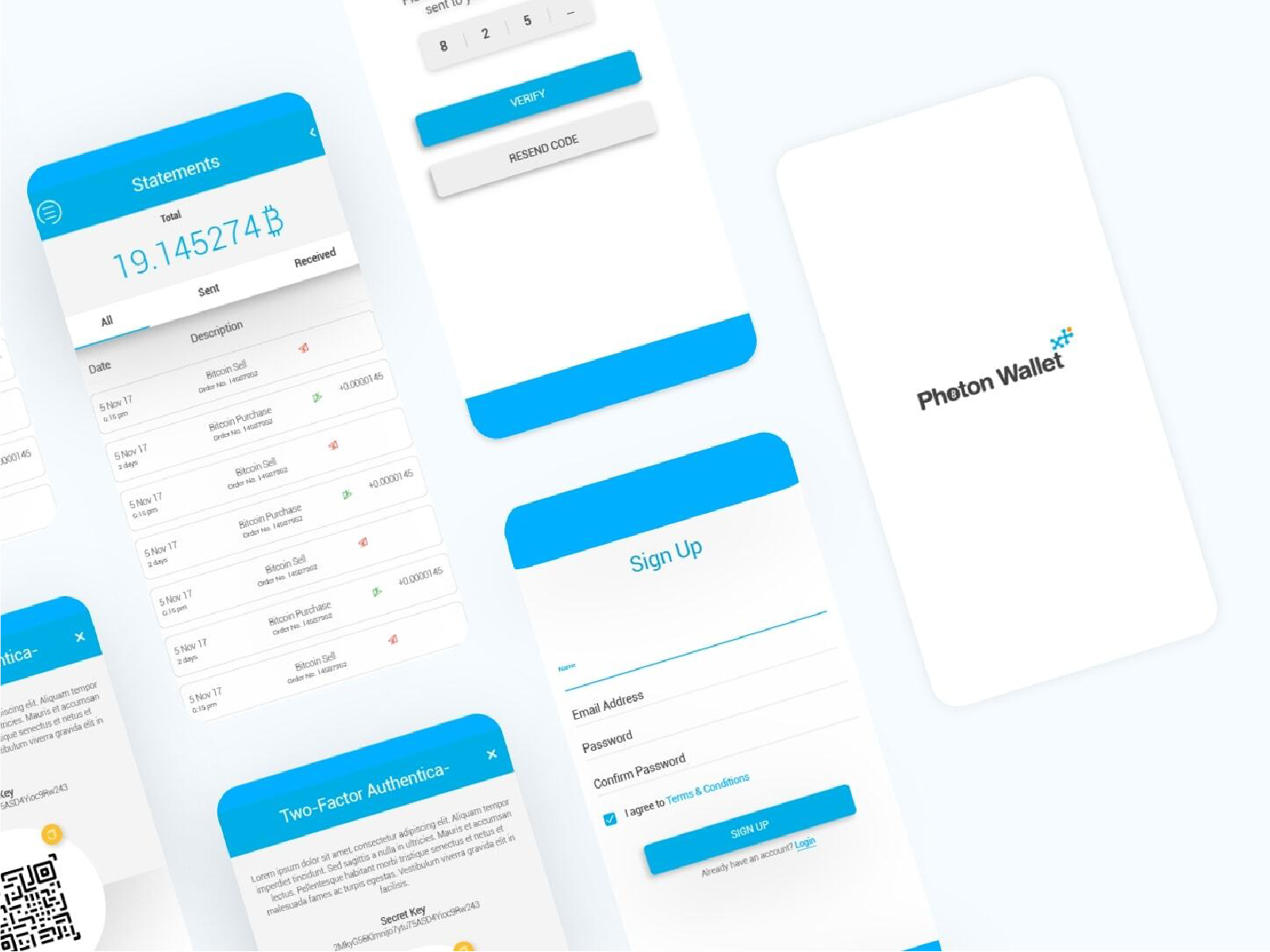 Photon Wallet: Bitcoin wallet solution app app development branding crypto crypto wallet cryptocurrency design design app development finance graphic design illustration logo research ui uidesign uiux uxdesign wallet