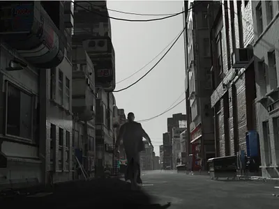 City walker // 3d clo graphic design style