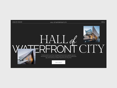 Landing Page | Hero Page | Architecture architect branding design hero landingpage typography ui ux web