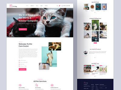 Pet Hug- Pet Landing Page design ecommerce landing landingpage landingpagedesign pet petcare ui uidesign uidesigner uiux ux uxdesign uxdrsigner web website