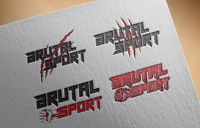 logo design for a sports news portal branding brutal design logo sport strong