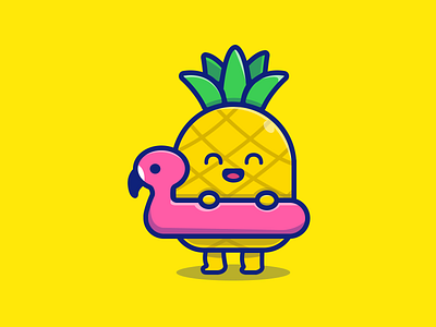 Happy pineapple - warm-up task I performed branding design graphic design illustration logo typography ui ux website