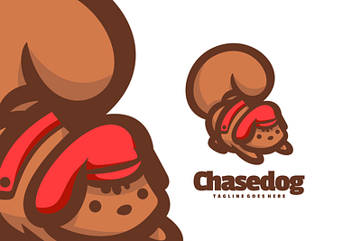 Chasedog animal branding cute mascot design graphic design illustration logo ui vector