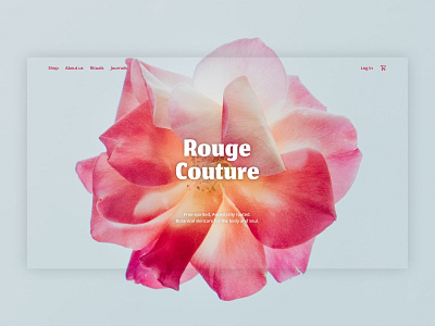 Rouge Couture - Main Screen agency concept design main page minimal organic skincare ui ui design ux web design web site