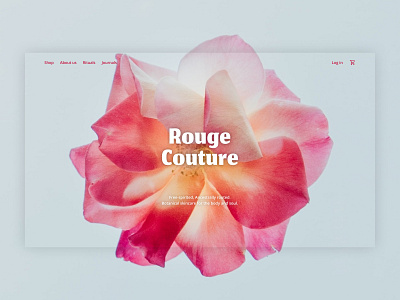 Rouge Couture. Organic Skincare e-commerce site - Main Screen agency beauty concept design e commerce main page minimal organic skincare trend ui ui design ux ux design web design web site website