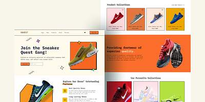 Neobrutalism UI Design For An E-commerce Website design e commerce lan landing page ui website