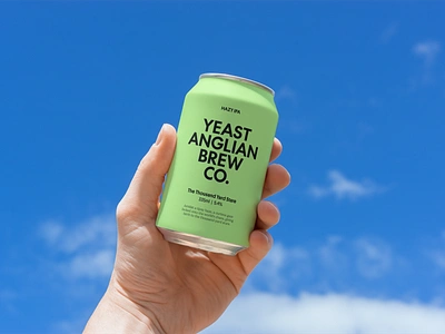 Yeast Anglian Brew Co. art direction beer branding can colour craft design graphic graphic design ipa typography