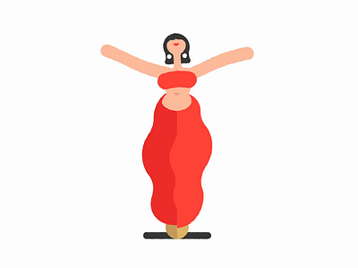 Dance after effects animation belly dancer character dancer female illustration loop motion graphics simple vector