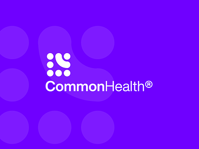 Common Health Logo brand identity branding child care logo dot logo geometric health health logo hospital logo identity design logo minimal logo modern logo purple simple logo violet white space