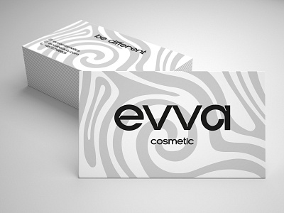 Buisness card for cosmetics brand Evva branding design graphic design logo naming