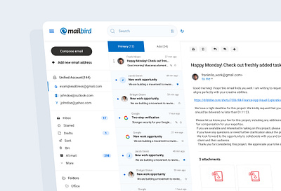 Mail dashboard concept dashboard mailing organising