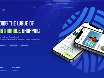 Ocean Threads- Sustainable Fashion E-Commerce Design brand case study clean design design system ecommerce fashion illustration logo sketch sustainable typography ux web website