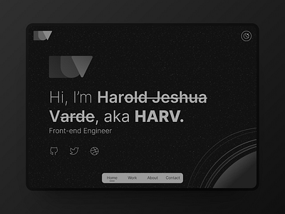 Harvfolio 2.0 · Dark Space creative dark theme design figma space ui uiux ux